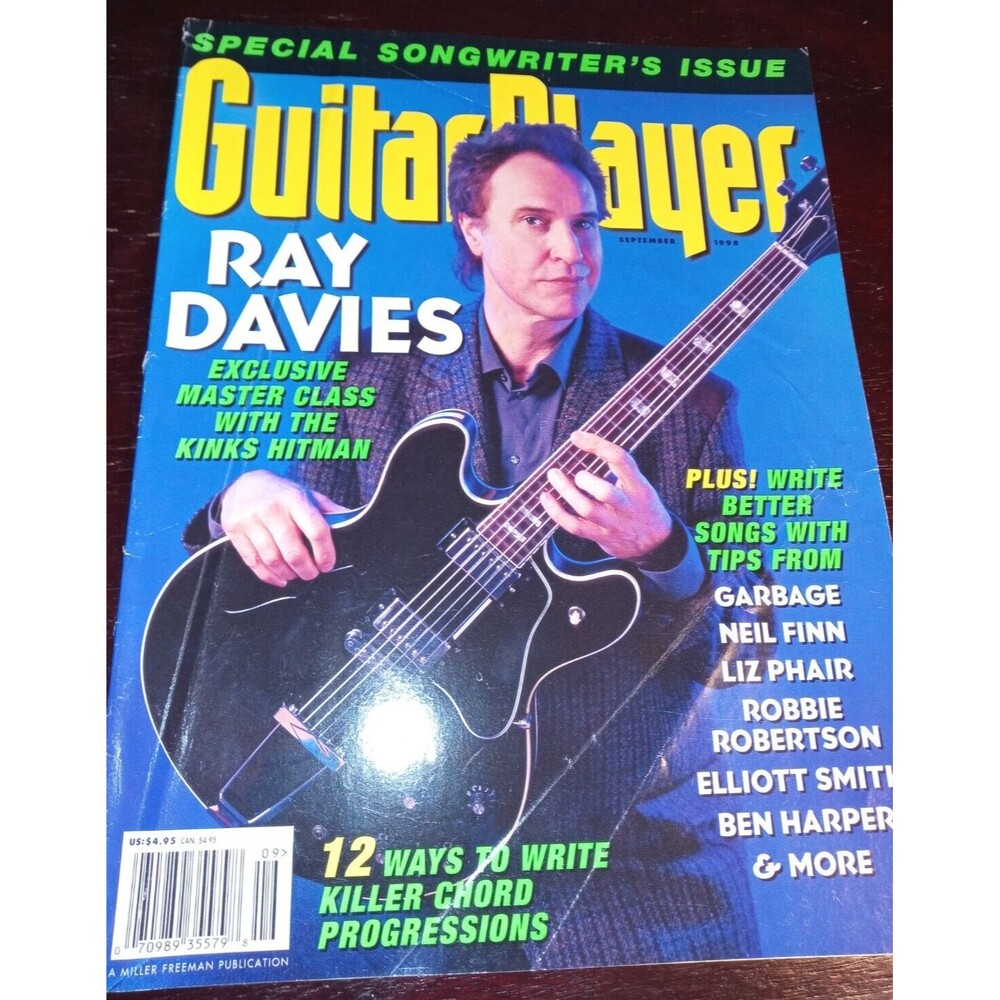 Guitar Player Magazine Sept 1998 Ray Davies Chording Great Condition